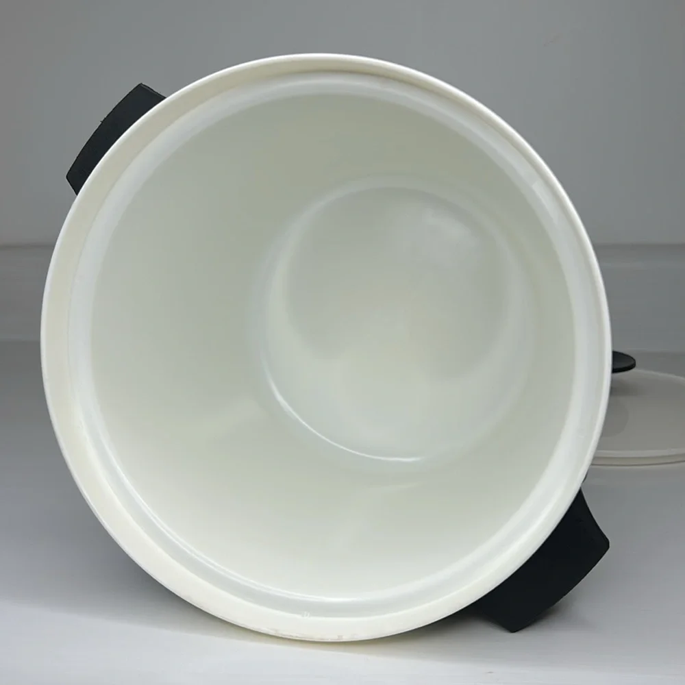 Vintage MCM 🧊 Black & White Geni Plastic Ice Bucket With Lid Party Drink Bucket